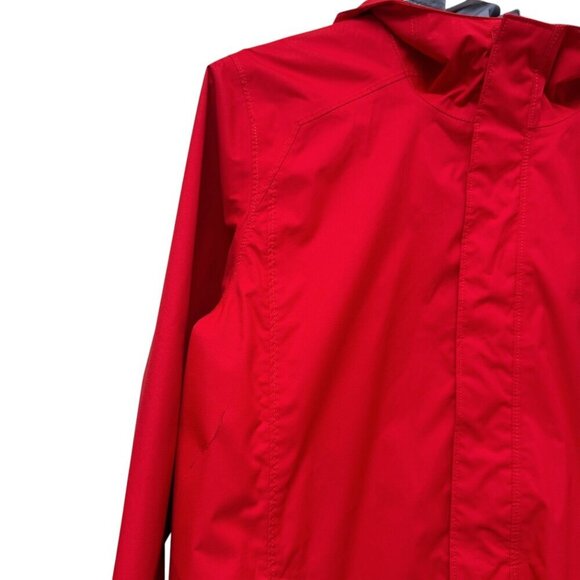 THE NORTH FACE Boys Jacket Large 14/16 Red Hooded Windbreaker Full Zip *TORN - Picture 2 of 16